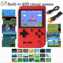 400 Preloaded Retro Classic Games, Red Pocket/Purse Gaming Console, Rechargable Battery, Can Be Connected To Monitor/TV