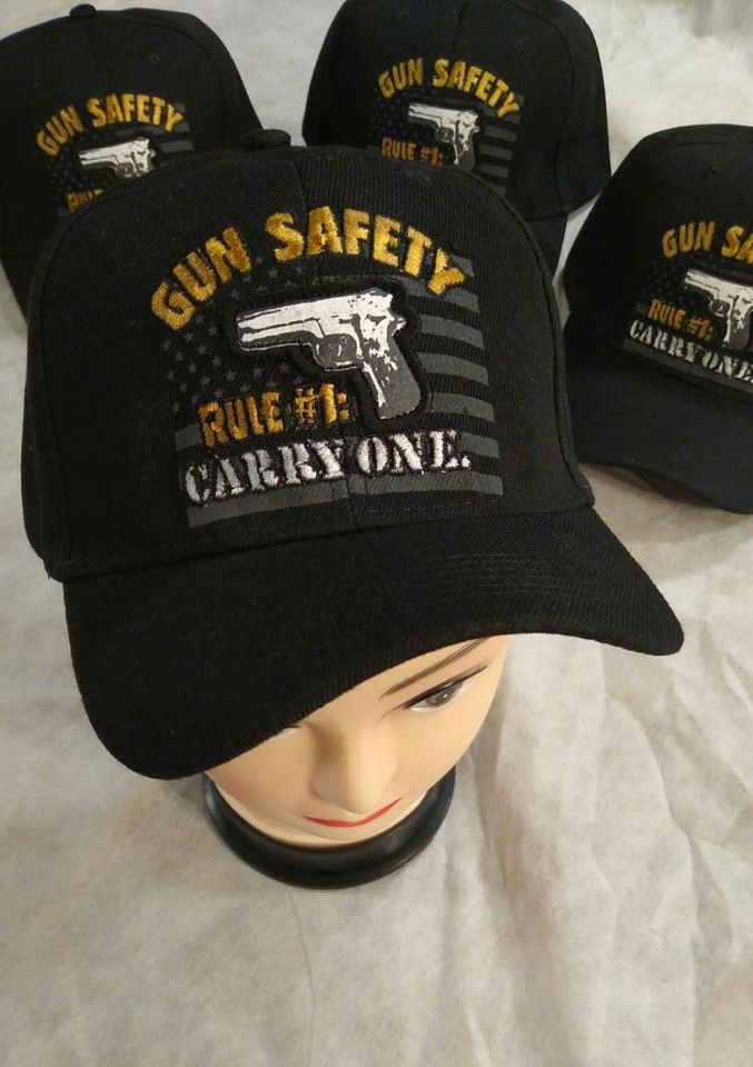 2A Gun Safety Hat Rule One Adult 2nd Amendment Teen to Adult Size Trucker Style Cap