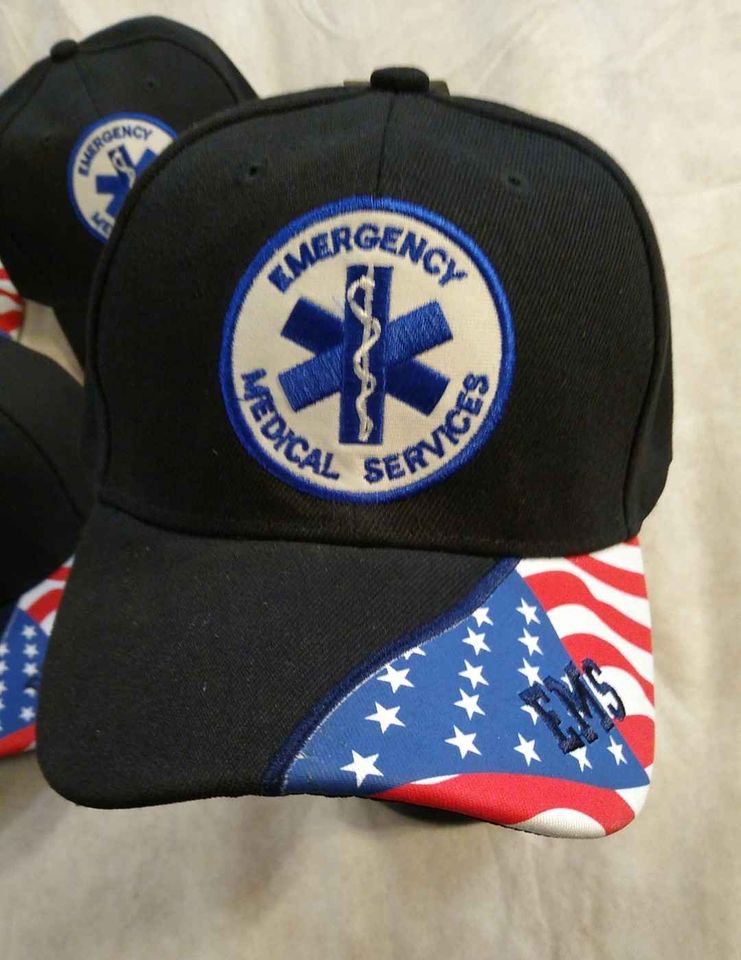 EMS Hat EMERGENCY MEDICAL SERVICES 6-Panel Trucker Style cap