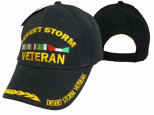 Desert Storm Veteran Hat With Ribbon - lid cover cap top - Black