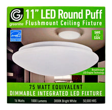 Flushmount Ceiling Fixture with Integrated LED 16W 1000 Lumens