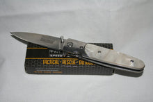 Tac-Force Speedster Model White Pearl Handle Classic Folder with Mirror Finish Blade Steak Knife