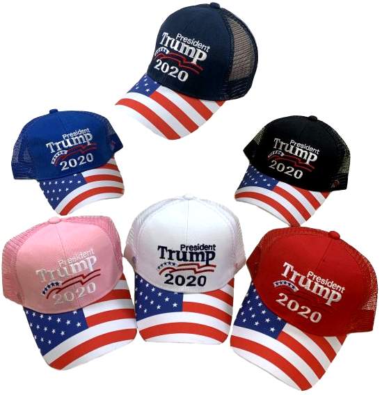 President Trump 2020 Hat/Baseball Cap/Lid/Cover MESH BACK Adjustable One Size Velcro Strap