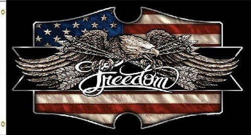 3'x5' Freedom Eagle USA Colorful Display Flag 3x5