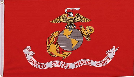 Marine Corps Flag 3'x5' Full Sized Display - Flag/Banner/Poster