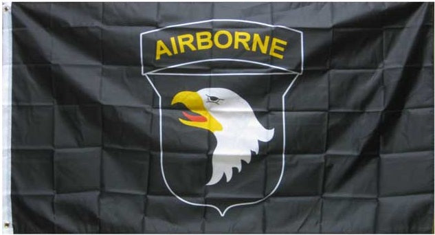 101st Airborne Division - Black Flag - Full Sized 3ft x 5ft Wall Poster/Banner