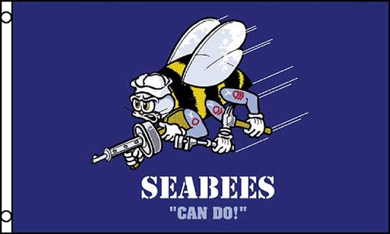 Seabees Can Do 3x5 Flag Poster/Banner Display Licensed