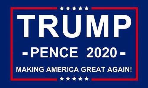 TRUMP/PENCE 2020 3x5ft Making America Great Again - New Design Display Flag