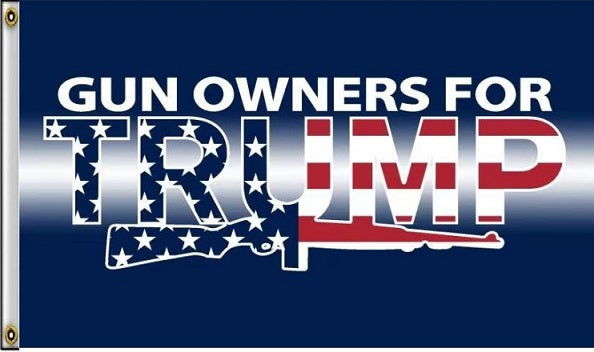 Gun Owners For TRUMP Flag 3ft x 5ft 2nd Amendment 2A 2024