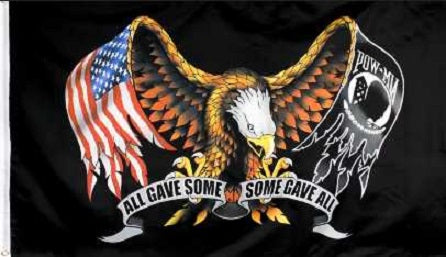 Pow Mia Eagle American Flag - All Gave Some Some Gave All Honor Flag - 3ft x 5ft