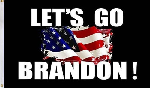 LET'S GO BRANDON! Flag with American Flag 3ft x 5ft Full Sized Display Flag