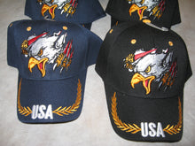 American Eagle Hat USA & Gold Wings on Brim Cap Hat