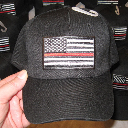 Support Firefighter Thin Red Line Flag Cap Hat Baseball Fire Dept