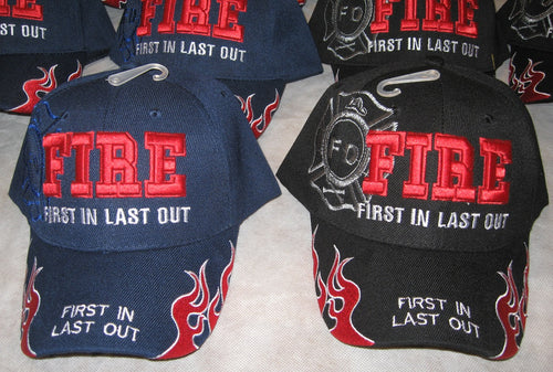 Deluxe Firefighter FILO Hat First In Last Out Cap Firemen Adult Size