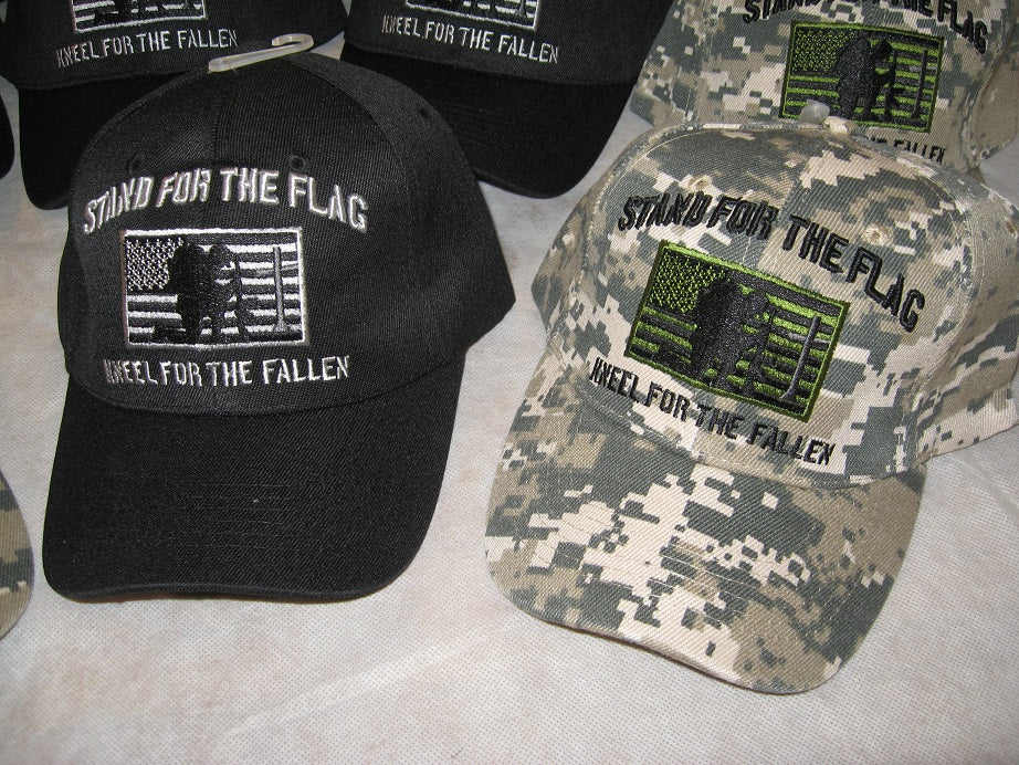 STAND FOR THE FLAG KNEEL FOR THE FALLEN Hat Cap Lid Cover