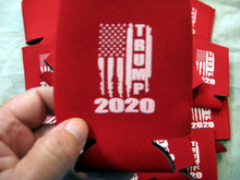 Can Cooler Sleeve Coozie TRUMP 2020 Distressed Flag Neoprene