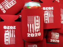 Can Cooler Sleeve Coozie TRUMP 2020 Distressed Flag Neoprene