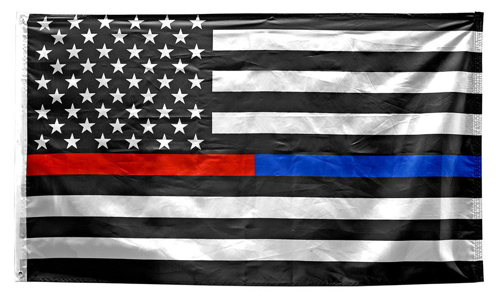 3' x 5' Thin Red and Blue Line American Flag - Red and Blue Lives Matter