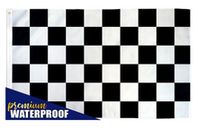 BLACK & WHITE CHECKERED Flag 3' x 5 ft 100D Premium Waterproof Racing Flag