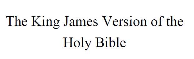 The King James Version of the Holy Bible - PDF format you can take with you - Only 1.95 USD