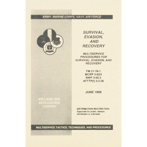 Survival Evasion & Recovery FM 21-76-1 Multiservice eBook Instant Digital Download - PDF file $2.95